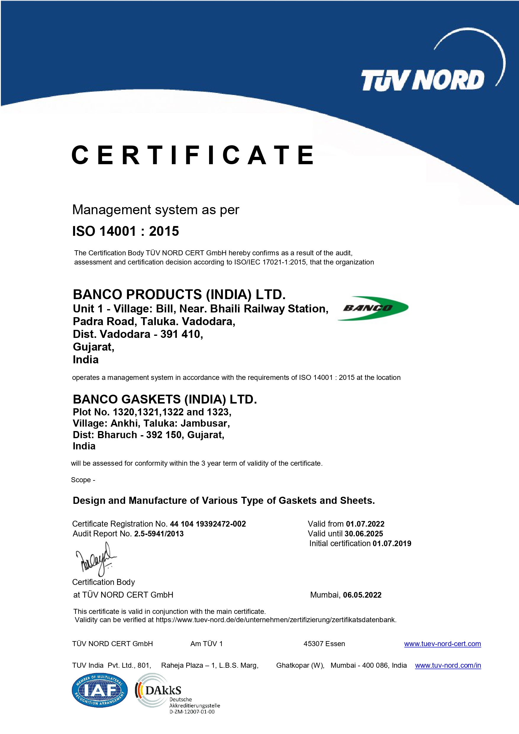 Certificate